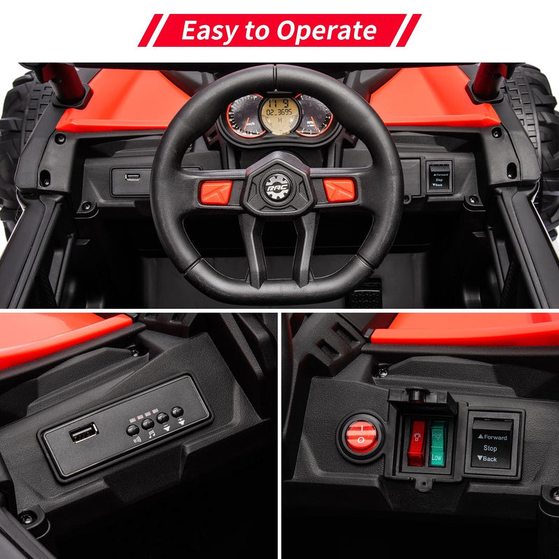 24V Battery-Powered Electric Off-Road UTV Ride-On Car with Remote Control