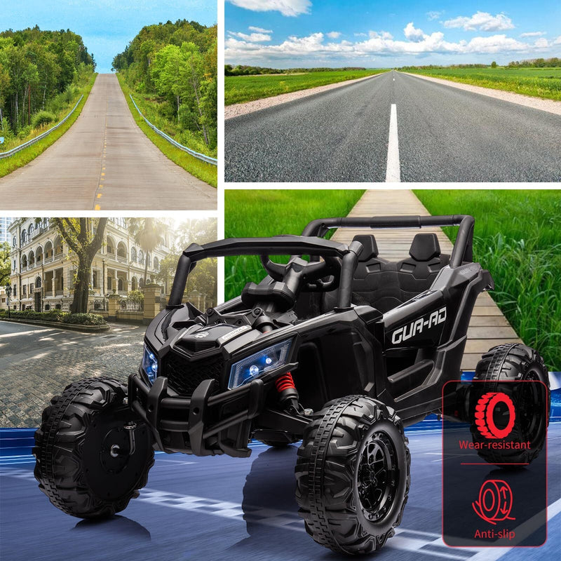 Ride-On UTV Car with Remote Control 200W Motor Spring Suspension Music 24V Battery
