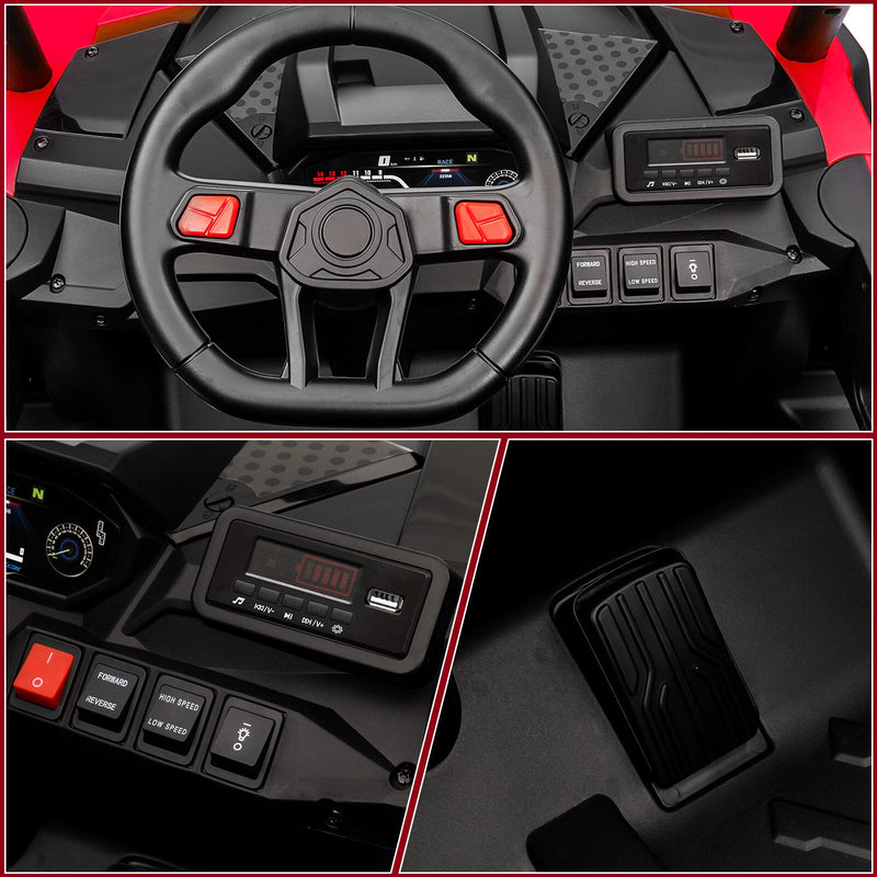 12V Battery-Powered Electric Off-Road UTV Ride-On Vehicle for Kids with Remote Control