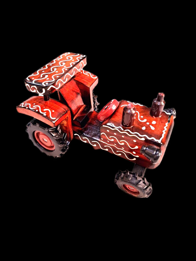 Wooden Ride-On Tractor Toy for Toddlers with 4 Wheels and Functional Design