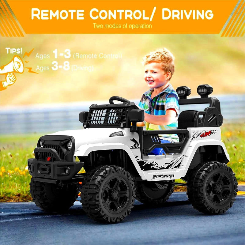 Electric Ride-On Truck with Bluetooth, 2 Speeds, and Remote Control