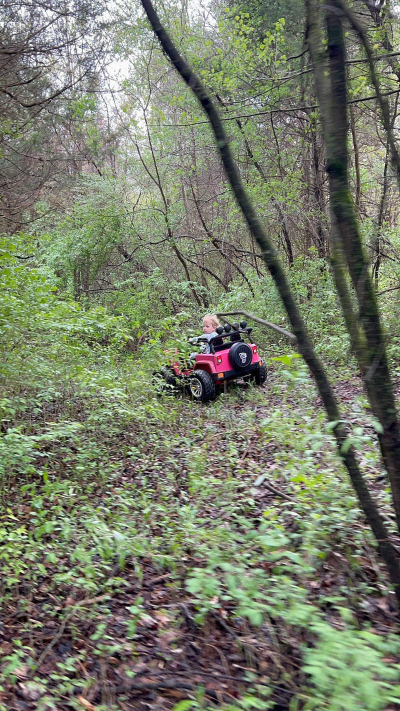 24 Volt 2 Seater 4x4 Electric Ride On Jeep Style Rubber Tires Fully Loaded Truck UTV ATV For Kids W/Magic Cars® Wireless Parental Control