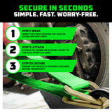 2" x 38" Axle Tie-Down Straps (4-Pack)