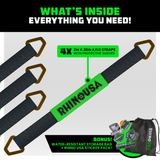 2" x 38" Axle Tie-Down Straps (4-Pack)