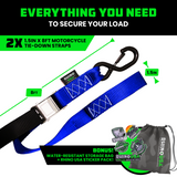 1.5" x 8' Cambuckle Tie-Down Straps (2-Pack)