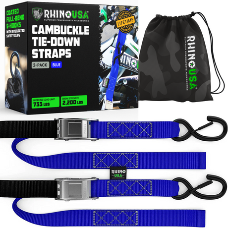 1.5" x 8' Cambuckle Tie-Down Straps (2-Pack)