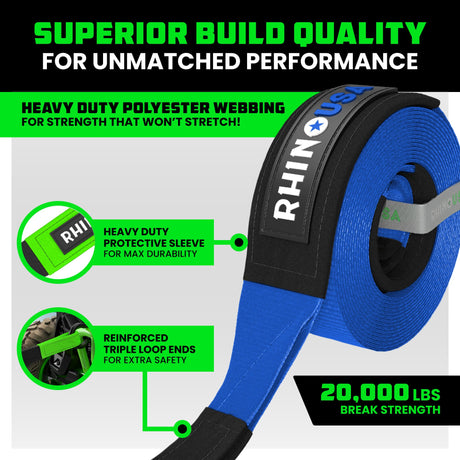 2" x 20' Ultimate Recovery Tow Strap