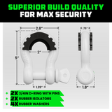 3/4" D-Ring Shackle Set (2-Pack)