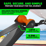 2" x 20' Boat Winch Strap w/ Hook