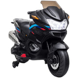 Electric Kids Motorcycle with Sound Effects, Lights, and Engine Design – Black