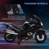 Electric Kids Motorcycle with Sound Effects, Lights, and Engine Design – Black