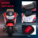 Electric Kids Motorcycle with Sound Effects, Lights, and Music – Red