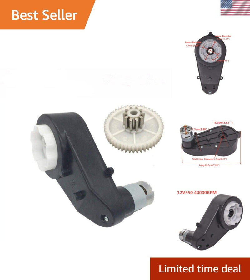 Durable 12V DC Gear Motor 40 000 RPM for Kids Ride-On Car Upgrades