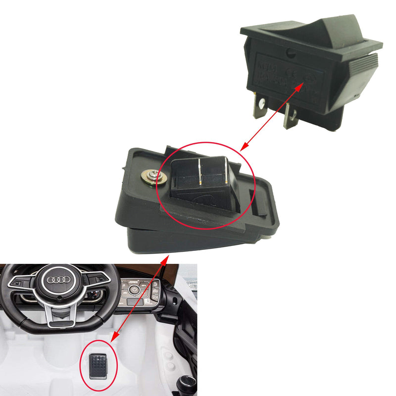 Kids Electric Car Foot Pedal Rocker Switch with Accelerator and Reset Control
