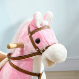 Toddler Rocking Horse with Saddle and Sound, Ride-On Toy for Ages 3-8
