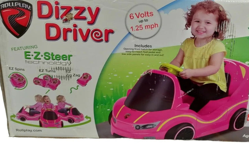6-Volt Battery Operated Pink Ride-On Power Wheel Car for Ages 1+