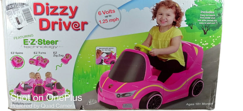 6-Volt Battery Operated Pink Ride-On Power Wheel Car for Ages 1+