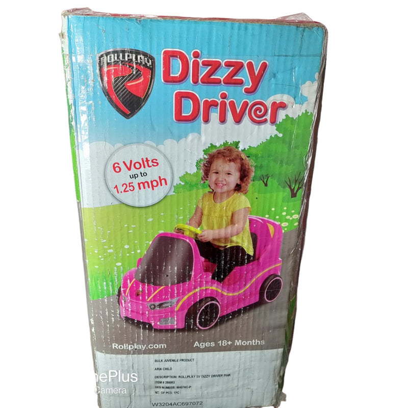 6-Volt Battery Operated Pink Ride-On Power Wheel Car for Ages 1+