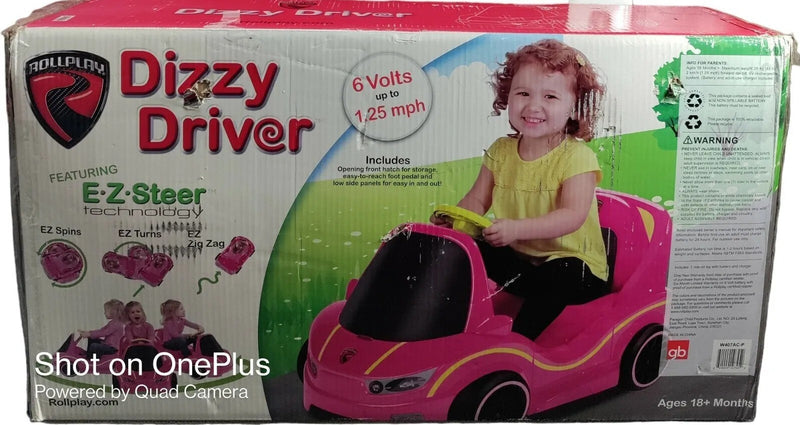 6-Volt Battery Operated Pink Ride-On Power Wheel Car for Ages 1+