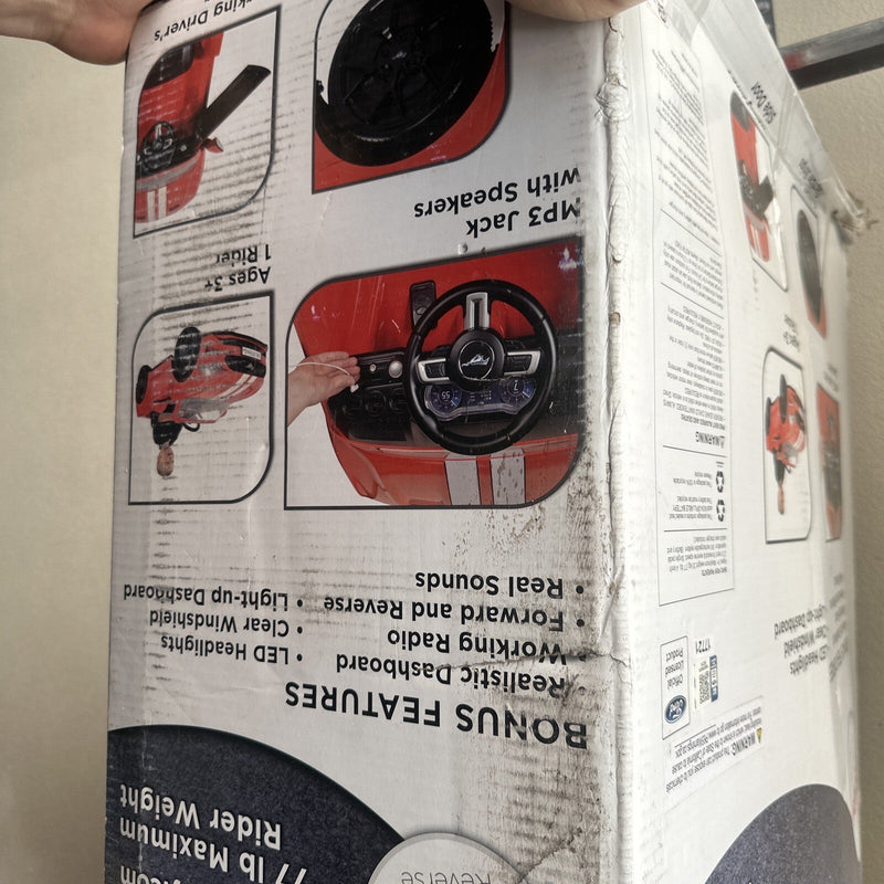 Kids Red Ride-On Ford Mustang Toy Car