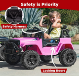 Rosa Electric Ride-On Car for Girls with Remote Control and Music - Rechargeable