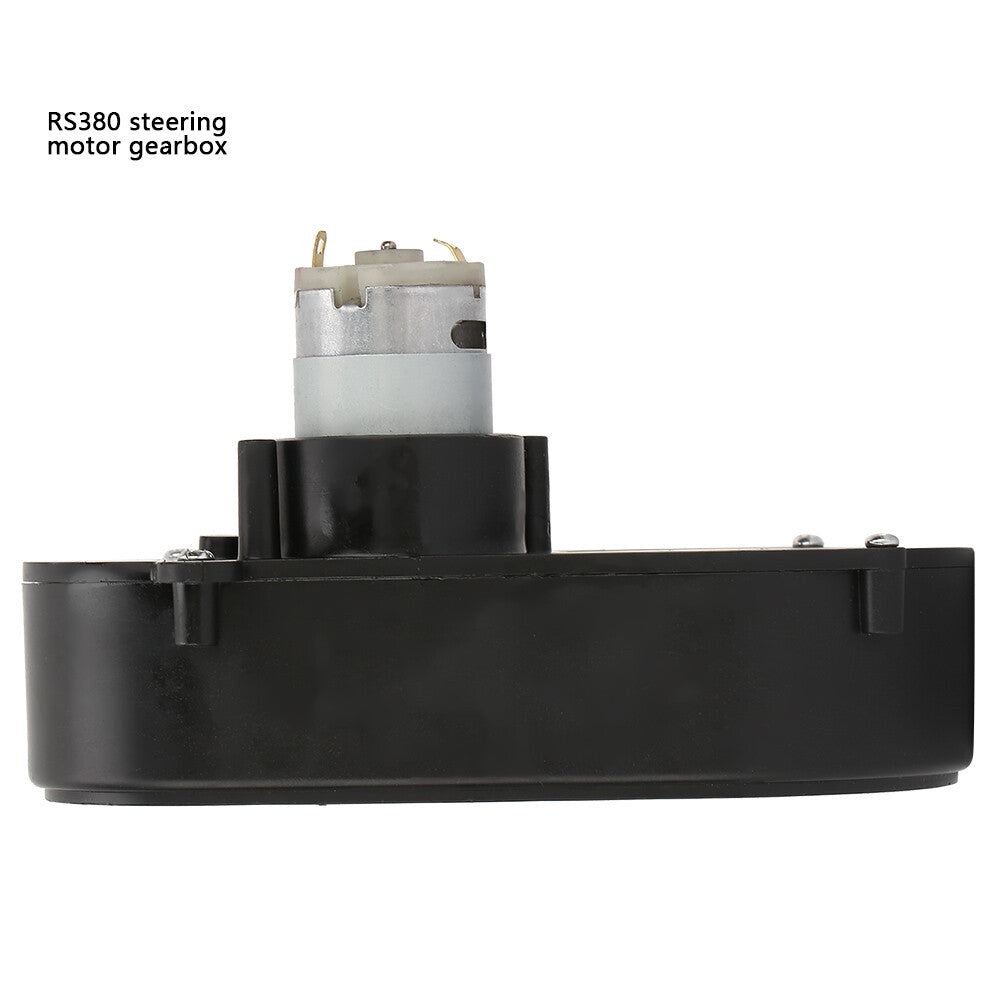 6V RS380 Electric Motor Gearbox with Steering Gear for Kids' Toy Cars