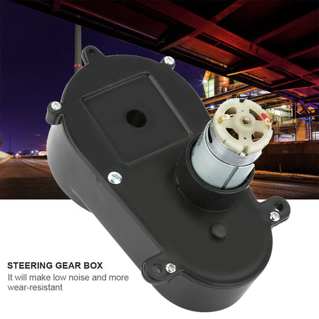 Electric Motor and Gearbox with Steering for Kids' Toy Cars