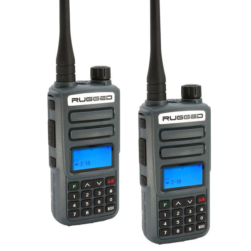 2 Pack - Rugged GMR2 PLUS - GMRS and FRS Two Way Handheld Radios