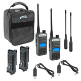 Adventure Pack - Rugged GMR2 PLUS - GMRS and FRS Two Way Handheld Radios with Accessories