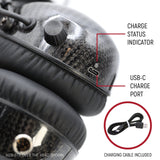 AlphaBass Carbon Fiber Stereo Headset with Bass Boost and Volume Control (OTH and BTH)