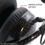 AlphaBass Carbon Fiber Stereo Headset with Bass Boost and Volume Control (OTH and BTH)