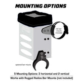 Aluminum Radio Box for Handheld Radios - Universal Mounting