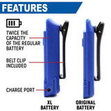 BUNDLE - Rugged R1 - Handheld Radio with Long Range Antenna and High Capacity Battery