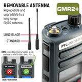 GMRS and FRS Handheld Radio - Model GMR2-PLUS - Grey - CLEARANCE