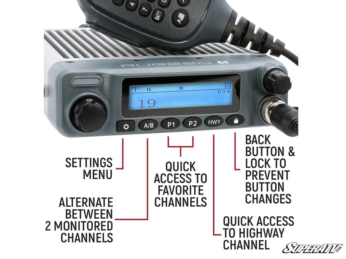 Rugged Radios G1 Adventure Series Waterproof GMRS Mobile Radio Kit