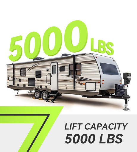 Upgraded 5000lbs Electric Power Tongue Trailer Jack for RVs