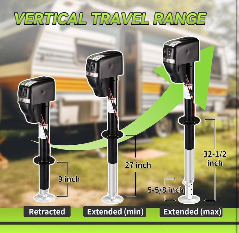 Upgraded 5000lbs Electric Power Tongue Trailer Jack for RVs