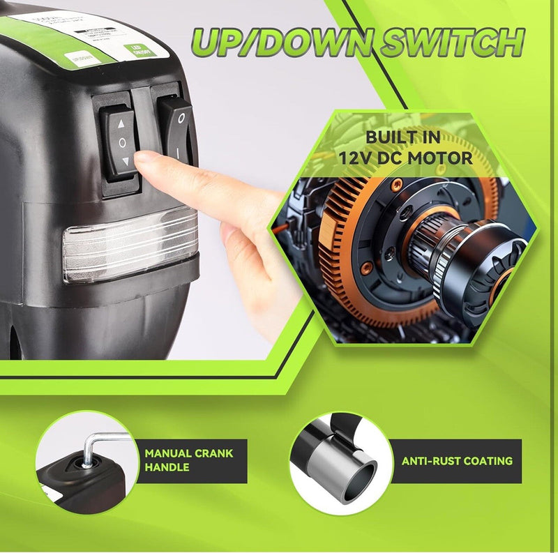 Upgraded 5000lbs Electric Power Tongue Trailer Jack for RVs