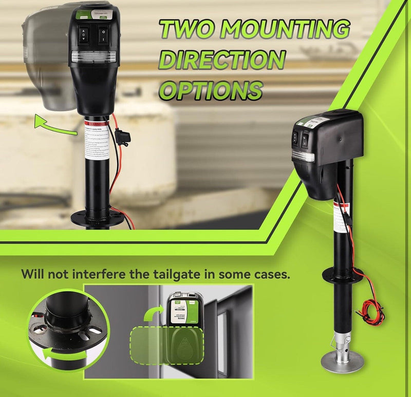 Upgraded 5000lbs Electric Power Tongue Trailer Jack for RVs