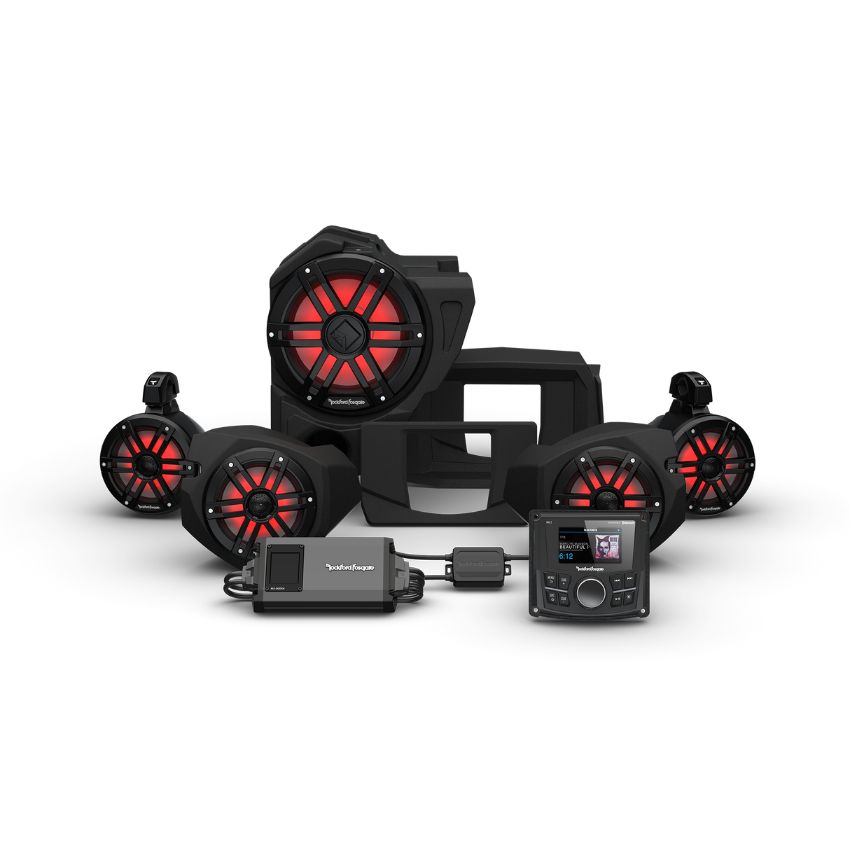 2014+ Polaris RZR Rockford Fosgate Audio Kit Color Optix Gen 3 (Stage 4)