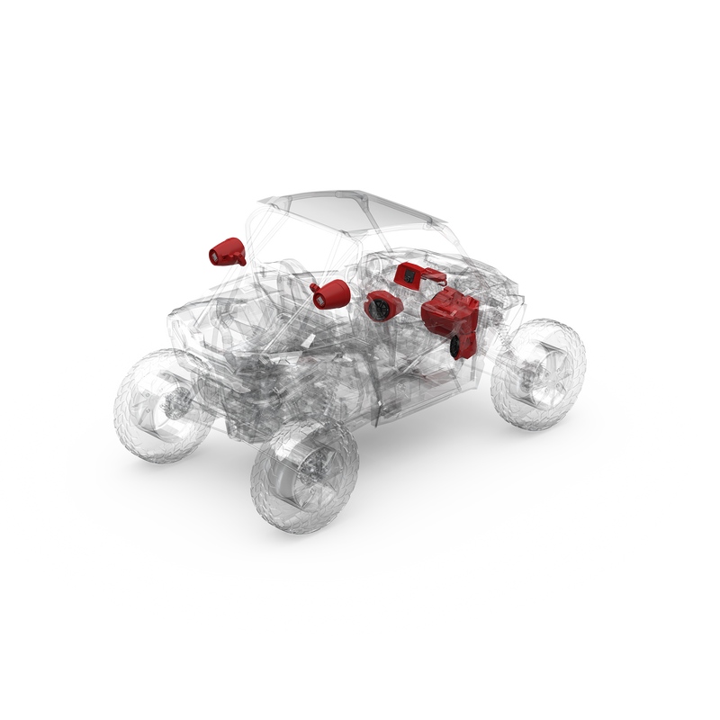 2014+ Polaris RZR Rockford Fosgate Audio Kit Color Optix Gen 3 (Stage 4)