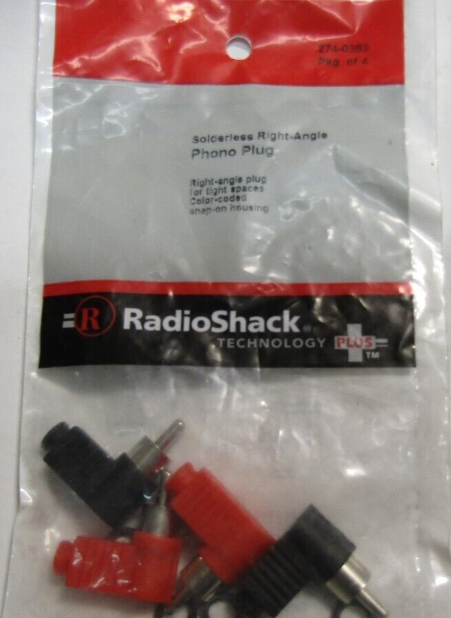 Solderless Right-Angle Phono Plug TekShack