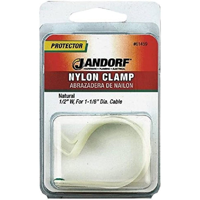 JANDORF CLAMP Nylon Natural 1/2x1-1/8 2 PK 61459 Jandorf