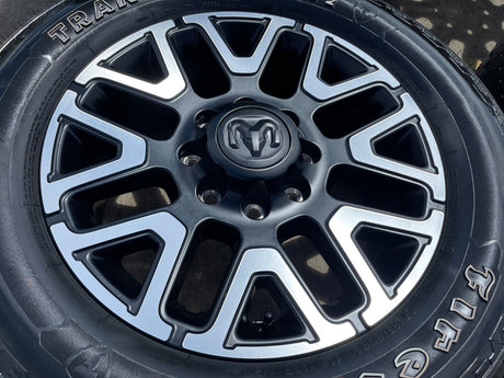 20" Dodge Ram 2500 3500 LARAMIE OEM 51649 wheels rims A/T2 2025 2026 NEW Texas Truck Tire
