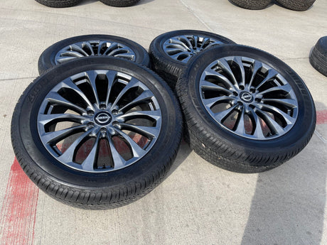 22" Infiniti QX80 QX56 Nissan Titan OEM wheels rims 62799 73770 tires Texas Truck Tire