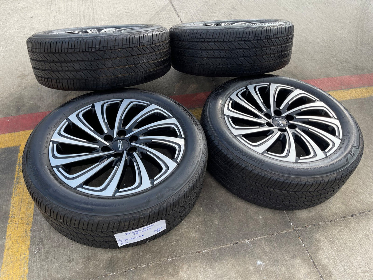22" Lincoln Navigator OEM 10666 rims wheels BLACK LABEL 2025 2026 BRIDGESTONE Texas Truck Tire