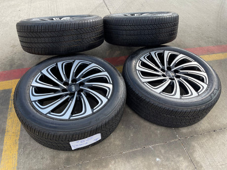 22" Lincoln Navigator OEM 10666 rims wheels BLACK LABEL 2025 2026 BRIDGESTONE Texas Truck Tire