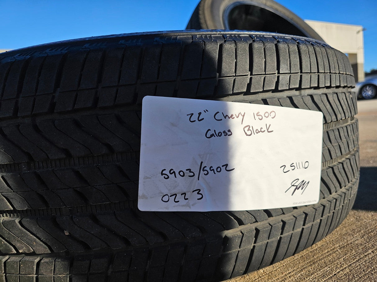 22" GMC Yukon Sierra OEM Chevy Silverado Tahoe 5903 wheels rims 2023 2024 2025 Texas Truck Tire