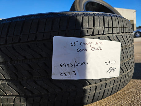 22" GMC Yukon Sierra OEM Chevy Silverado Tahoe 5903 wheels rims 2023 2024 2025 Texas Truck Tire
