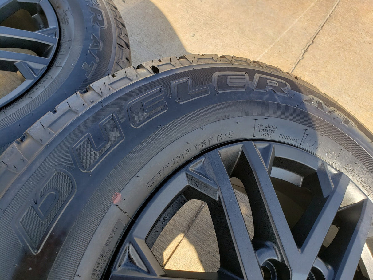 18" Toyota Tundra TRD OEM wheels rims 75281 black Sequoia LX600 2025 2026 NEW Texas Truck Tire